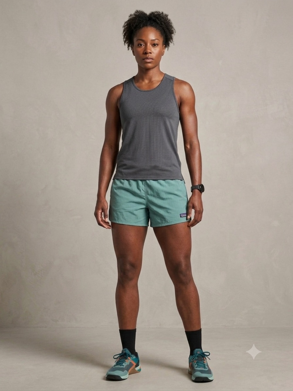 Patagonia Teal Barely Baggies Shorts Elastic-Waist Athletic Shorts large